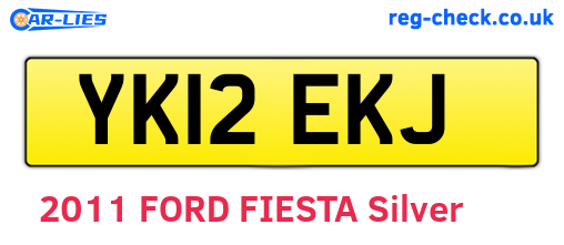 YK12EKJ are the vehicle registration plates.