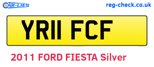 YR11FCF are the vehicle registration plates.