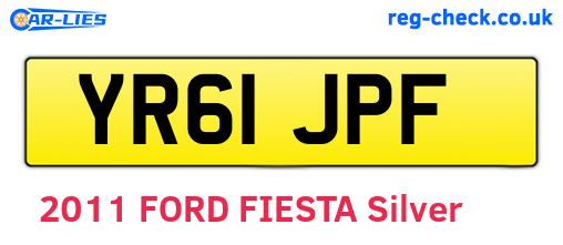 YR61JPF are the vehicle registration plates.