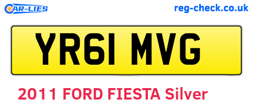 YR61MVG are the vehicle registration plates.