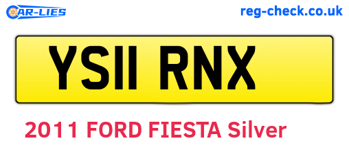 YS11RNX are the vehicle registration plates.