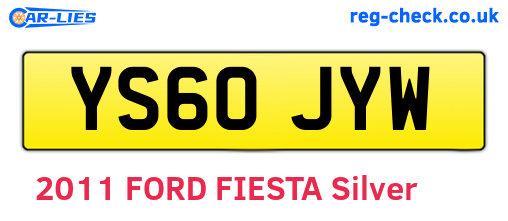 YS60JYW are the vehicle registration plates.