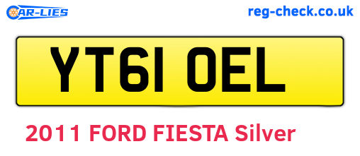 YT61OEL are the vehicle registration plates.