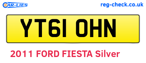 YT61OHN are the vehicle registration plates.