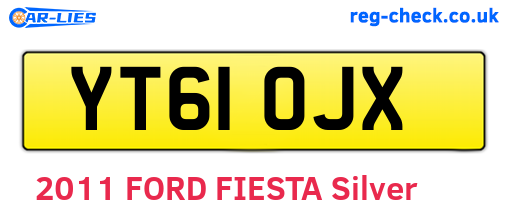 YT61OJX are the vehicle registration plates.