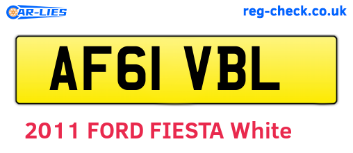 AF61VBL are the vehicle registration plates.