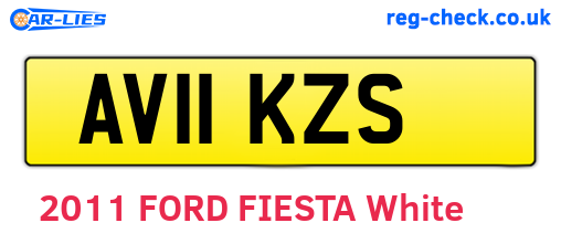 AV11KZS are the vehicle registration plates.
