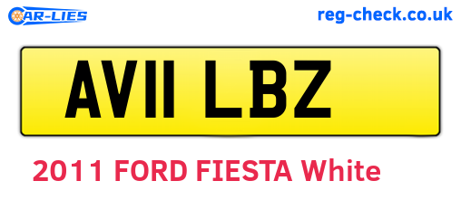 AV11LBZ are the vehicle registration plates.