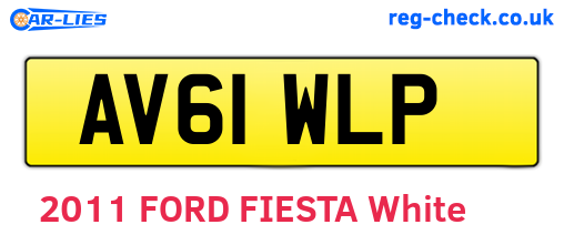AV61WLP are the vehicle registration plates.
