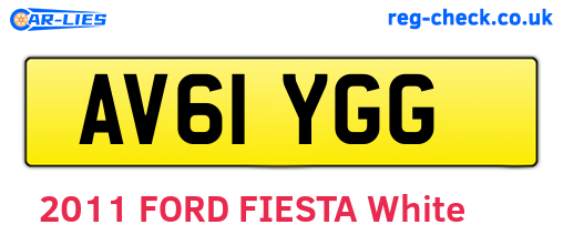 AV61YGG are the vehicle registration plates.
