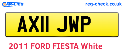 AX11JWP are the vehicle registration plates.