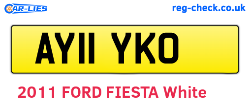 AY11YKO are the vehicle registration plates.
