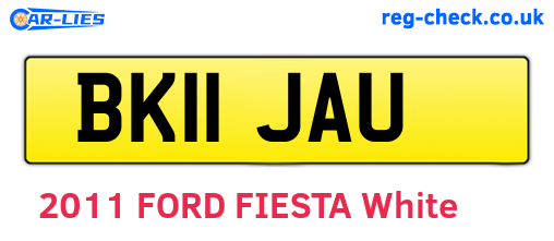 BK11JAU are the vehicle registration plates.