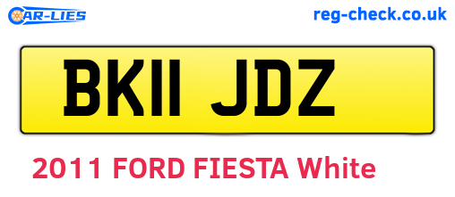 BK11JDZ are the vehicle registration plates.