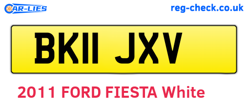 BK11JXV are the vehicle registration plates.