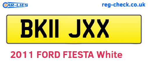 BK11JXX are the vehicle registration plates.