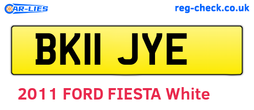 BK11JYE are the vehicle registration plates.