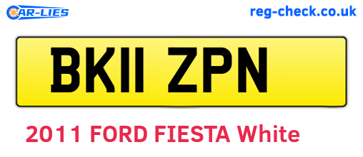 BK11ZPN are the vehicle registration plates.