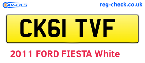 CK61TVF are the vehicle registration plates.