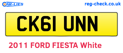 CK61UNN are the vehicle registration plates.