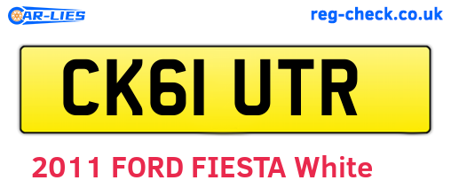 CK61UTR are the vehicle registration plates.