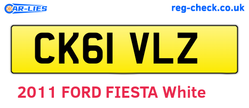 CK61VLZ are the vehicle registration plates.