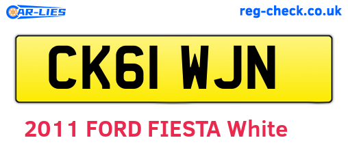 CK61WJN are the vehicle registration plates.