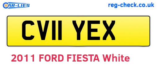 CV11YEX are the vehicle registration plates.