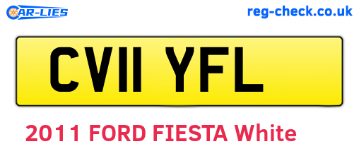 CV11YFL are the vehicle registration plates.