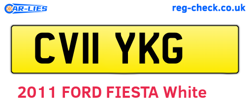CV11YKG are the vehicle registration plates.