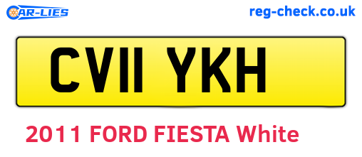 CV11YKH are the vehicle registration plates.