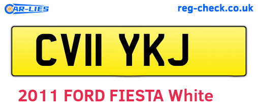 CV11YKJ are the vehicle registration plates.