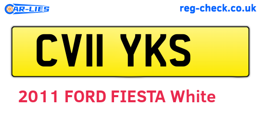 CV11YKS are the vehicle registration plates.