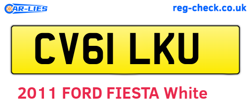 CV61LKU are the vehicle registration plates.