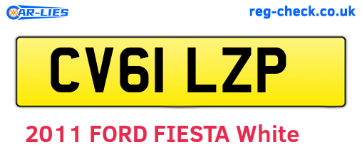 CV61LZP are the vehicle registration plates.