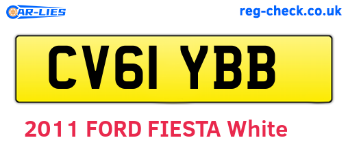 CV61YBB are the vehicle registration plates.