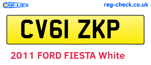 CV61ZKP are the vehicle registration plates.