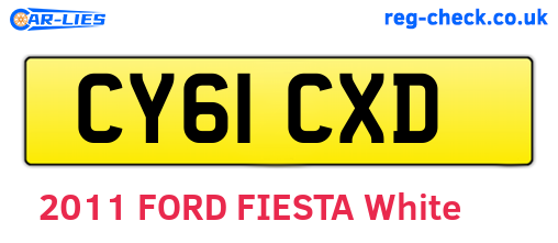 CY61CXD are the vehicle registration plates.