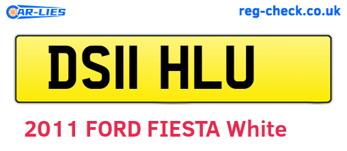 DS11HLU are the vehicle registration plates.