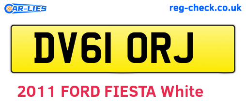 DV61ORJ are the vehicle registration plates.
