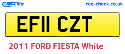 EF11CZT are the vehicle registration plates.