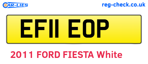 EF11EOP are the vehicle registration plates.