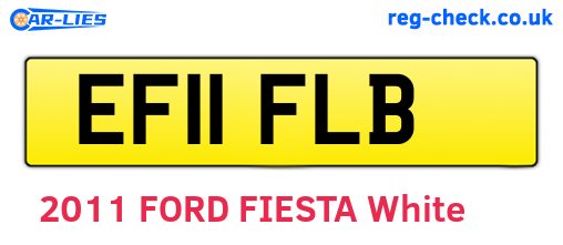 EF11FLB are the vehicle registration plates.