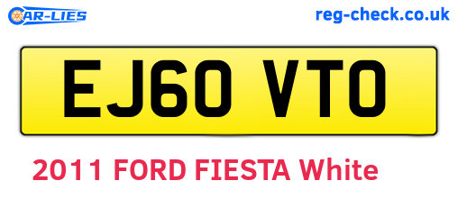 EJ60VTO are the vehicle registration plates.