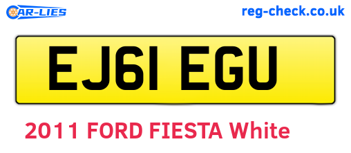 EJ61EGU are the vehicle registration plates.