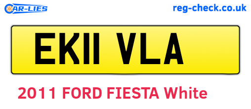 EK11VLA are the vehicle registration plates.