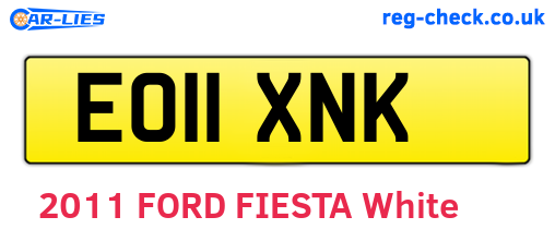 EO11XNK are the vehicle registration plates.