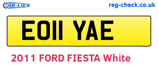 EO11YAE are the vehicle registration plates.