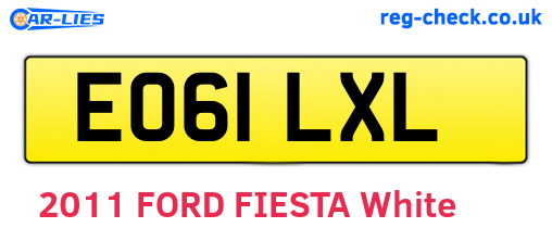 EO61LXL are the vehicle registration plates.