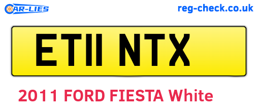 ET11NTX are the vehicle registration plates.